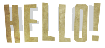 Cut-out word 'hello'