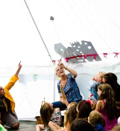 Arnold's Big Adventure by Tessa Bide at the Small Things Festival, Dorset in August 2014. Photography by Kai Taylor.